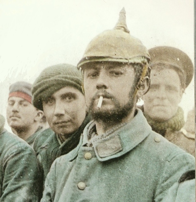 A collection of colourised photos from WW1