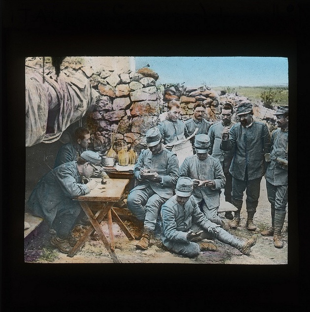 A collection of colourised photos from WW1