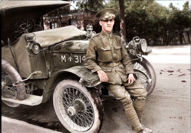 A collection of colourised photos from WW1