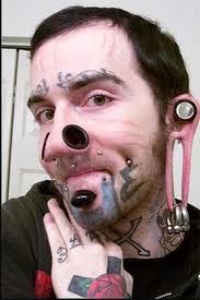 Ugly people, nasty piercings and the biggest asshole I have ever seen!