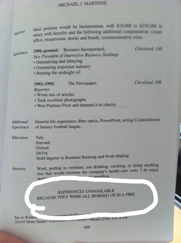 20 Resumes So Wrong They're Almost Right