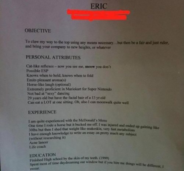 20 Resumes So Wrong They're Almost Right