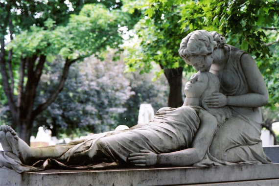 Beautiful cemetery statues