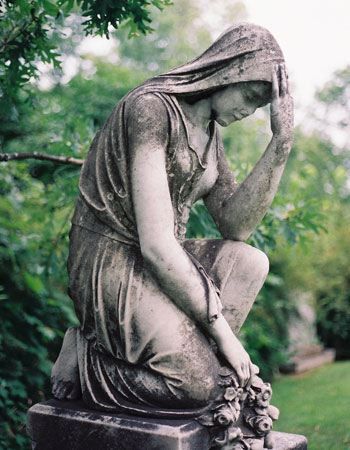 Beautiful cemetery statues