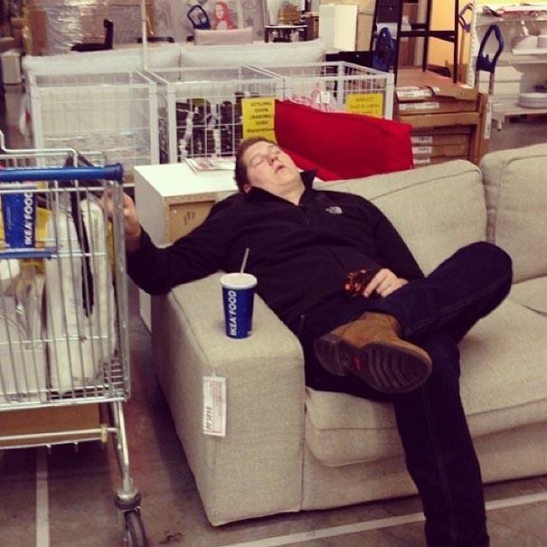 Abandoned Husbands on Shopping Trips 19 Photos of Truly Miserable Men.