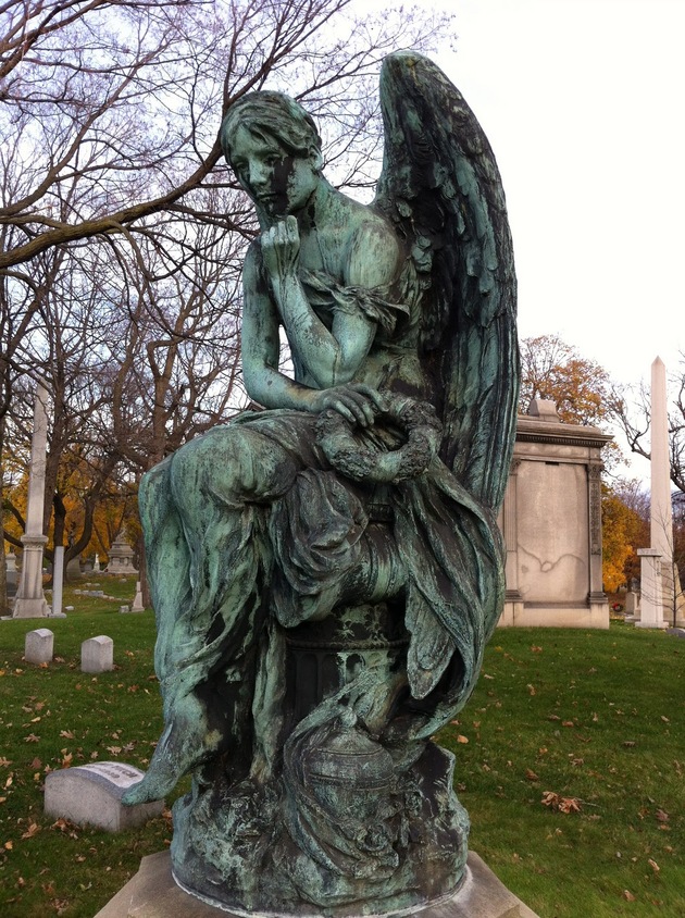 Beautiful cemetery statues