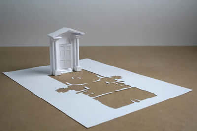 Papercut Sculptures from single sheets of A4