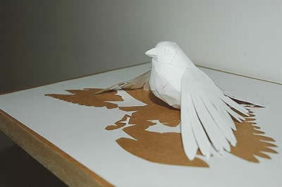 Papercut Sculptures from single sheets of A4