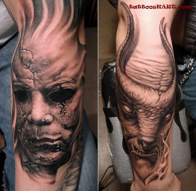 horror themed tattoos