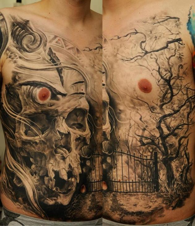 horror themed tattoos