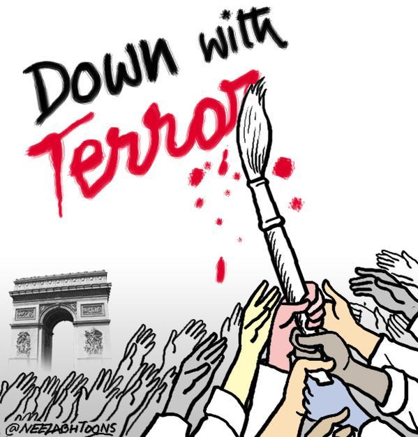 These cartoons are poignant tributes to victims of the Charlie Hebdo attack