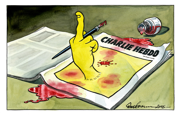 These cartoons are poignant tributes to victims of the Charlie Hebdo attack