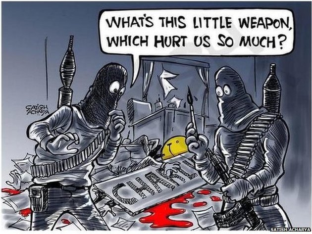 These cartoons are poignant tributes to victims of the Charlie Hebdo attack