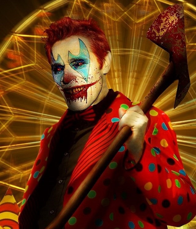 Actors as evil clowns