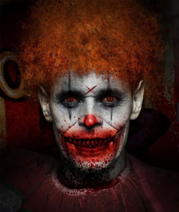 Actors as evil clowns