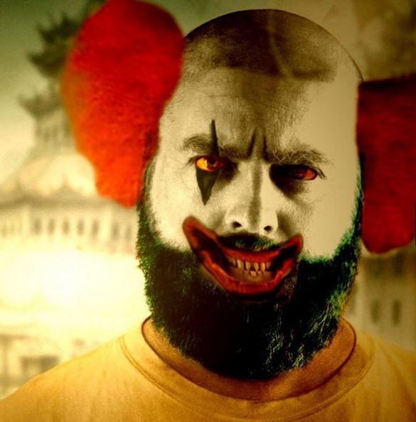 Actors as evil clowns