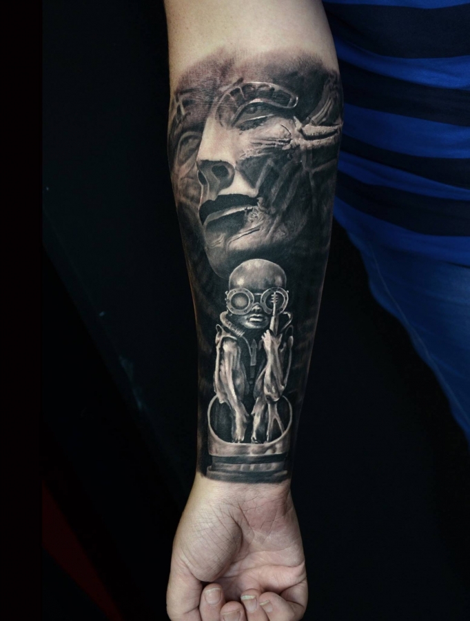 H R Giger tattoo