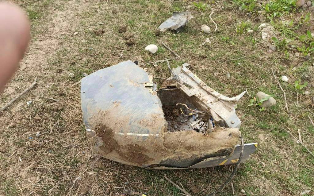 Aftermath of the drone shot down in yemen