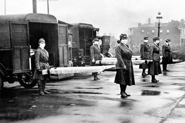 Many people refused to wear masks in the Spanish flu pandemic