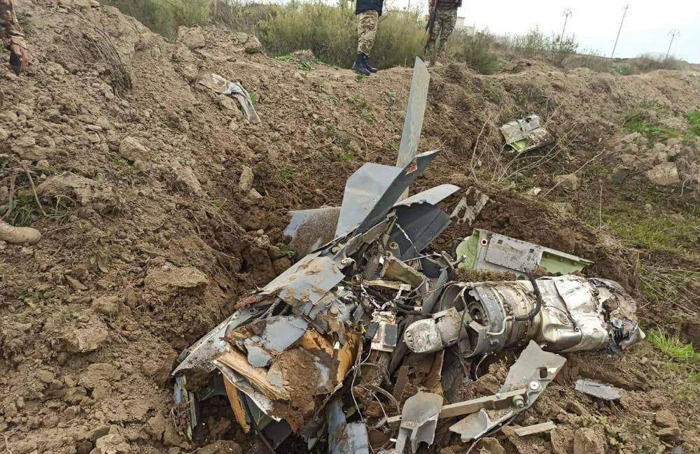 Aftermath of the drone shot down in yemen