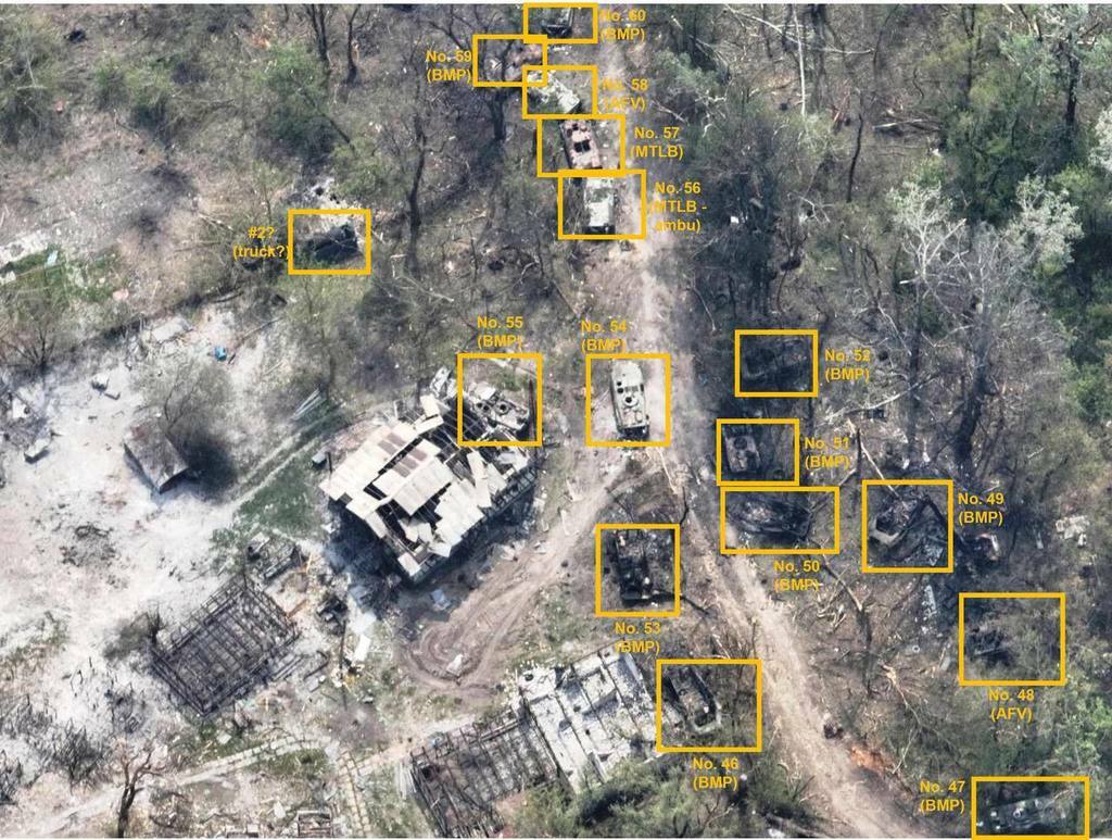 Drone Pics Show Aftermath Of The Battle In Ujraine Ukraine.