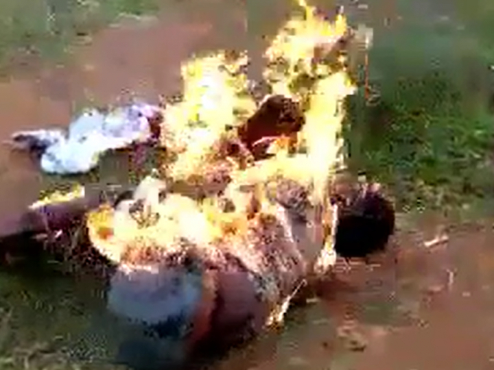 Thief Burned Alive