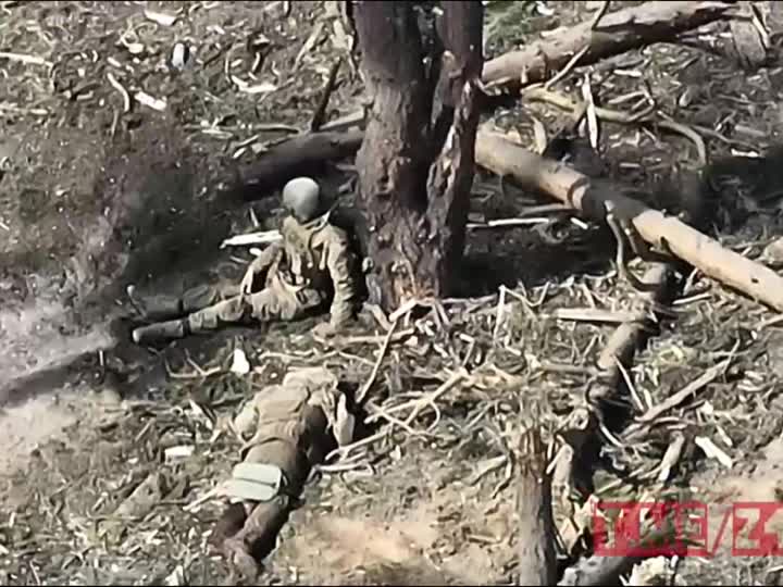 Trapped ukraine soldier being exterminate