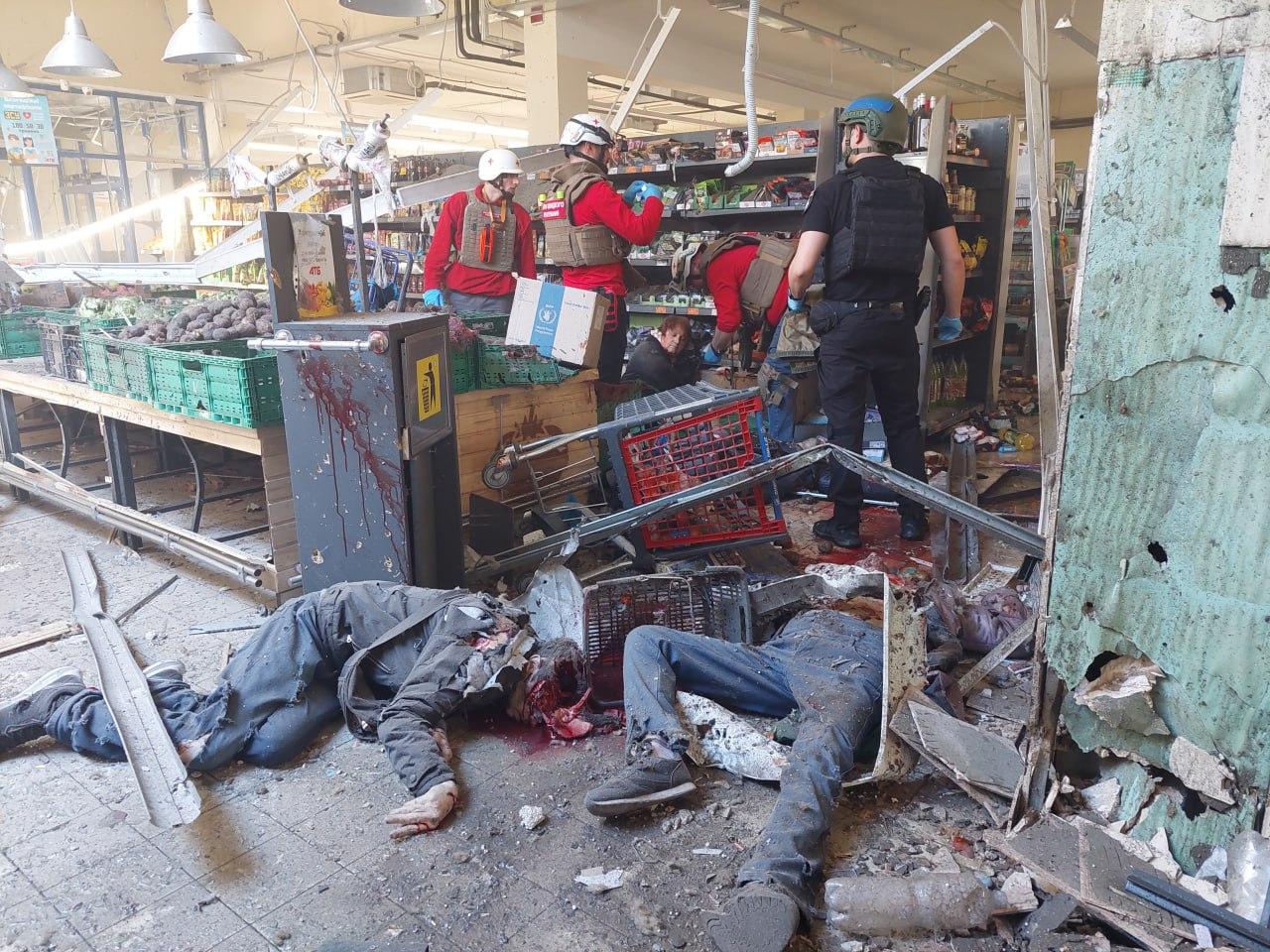Russians Shelled a Supermarket in Kherson, Ukraine - May 2, 2023