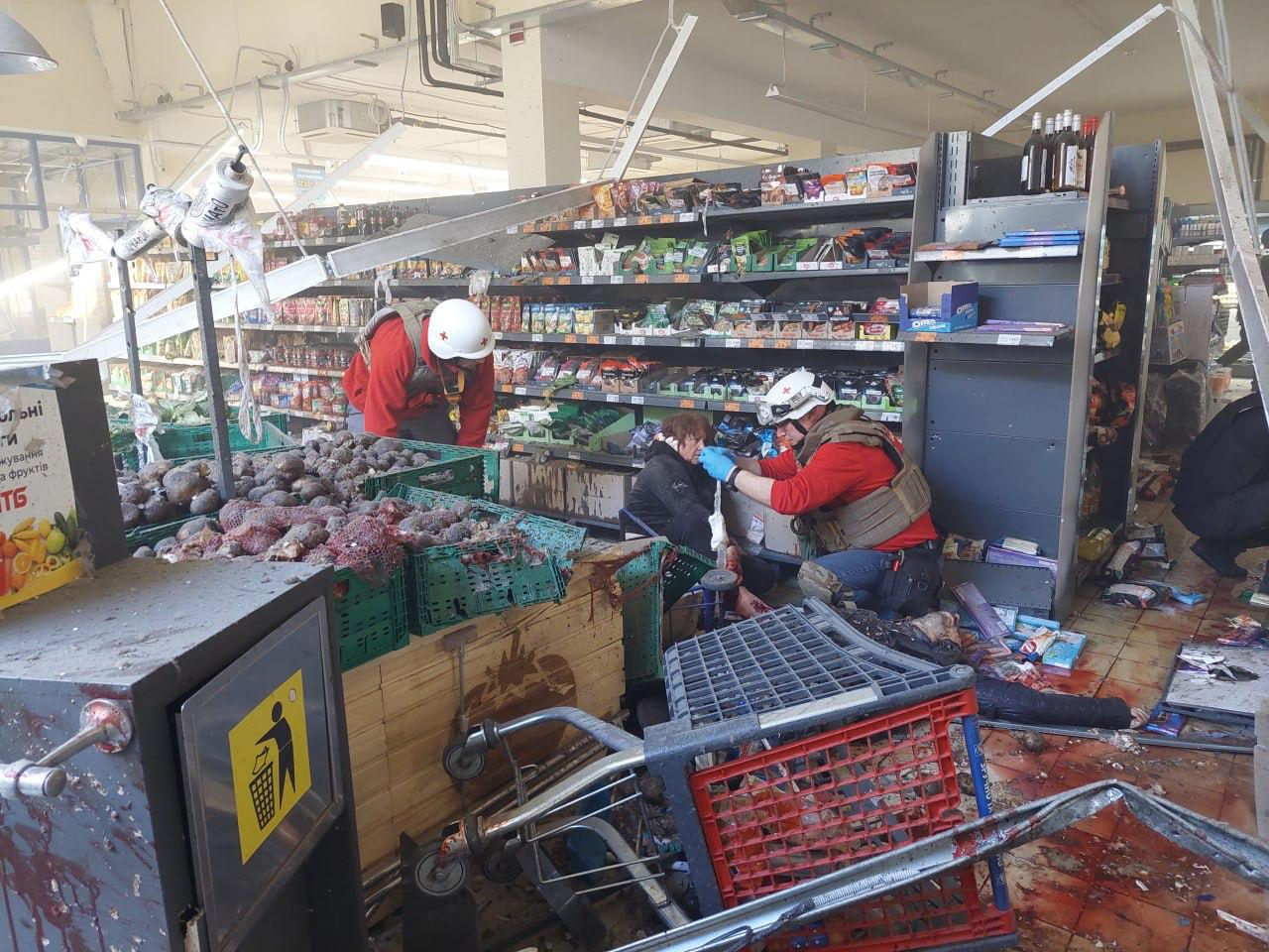 Russians Shelled a Supermarket in Kherson, Ukraine - May 2, 2023