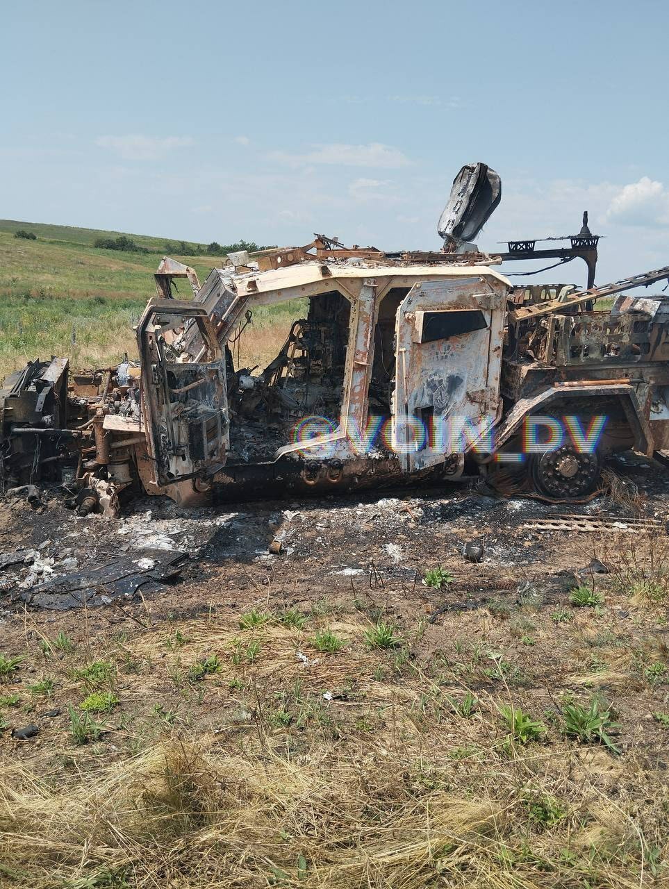 Abandoned Ukrainian armored vehicles