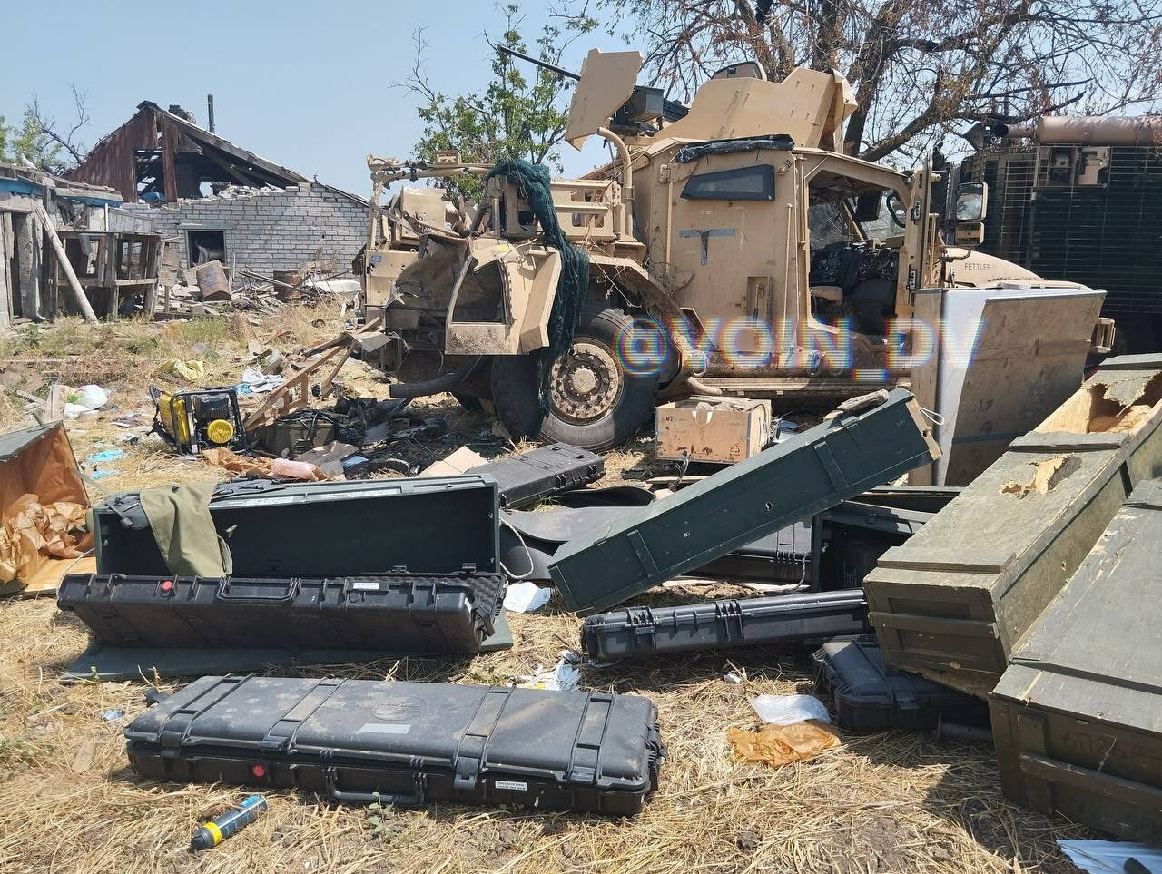 Abandoned Ukrainian armored vehicles