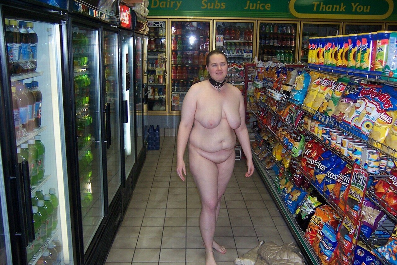 naked woman in the market