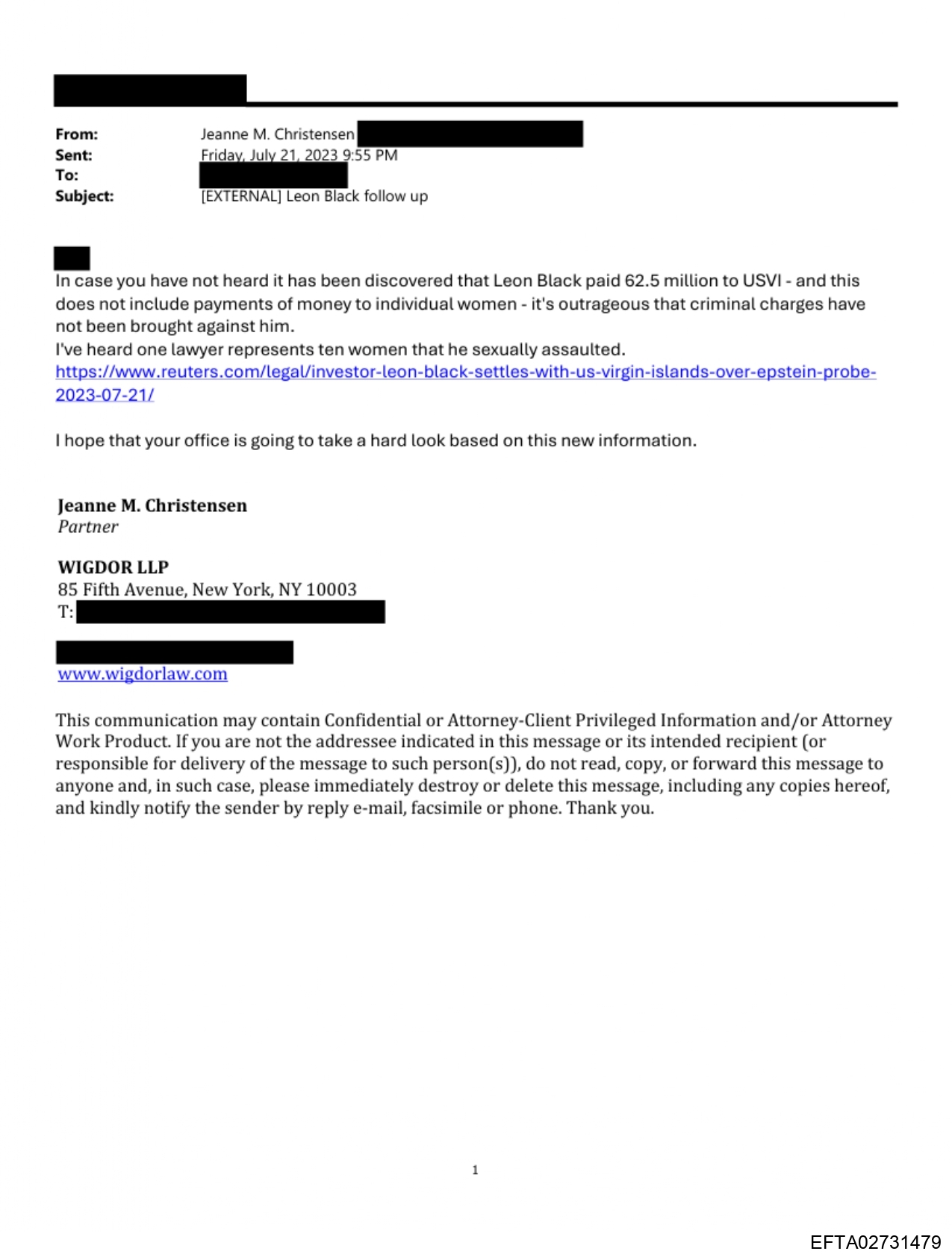 Epstein Files: Leon Black