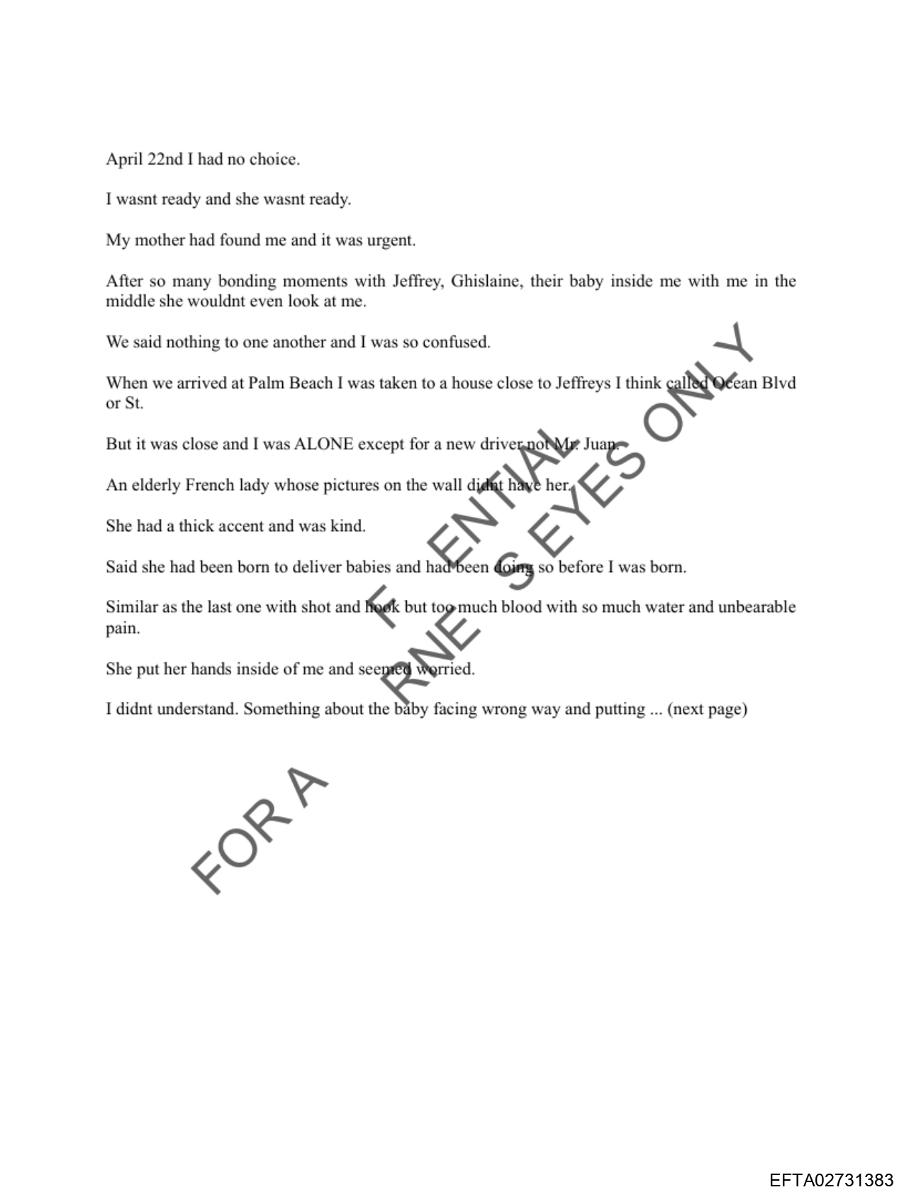 Epstein Files: More Diary Pics