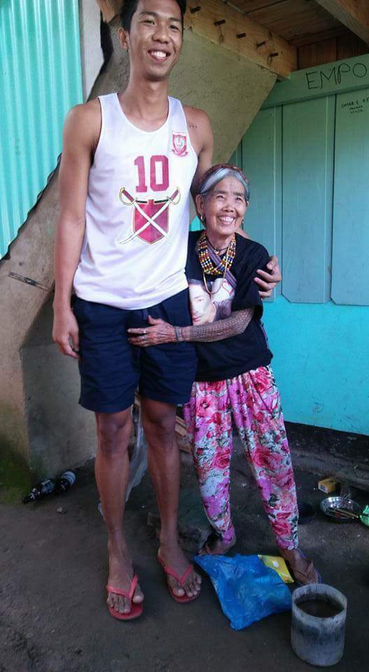 old woman touches men's penises