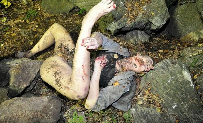 dead body found hidden in the woods