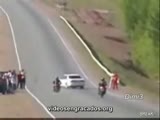 Huge Motorbike Crash On The Highway