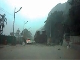 Giant Boulder Almost Crushes Car