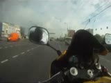 Crazy motorbike ride