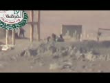 FSA tank hunters get a hit on the turret of a regime T-54, with HJ-8 ATGM