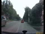 Russian driver's honk causes car crash.