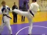 Girl's Nose Broken With A Well Placed Karate Kick