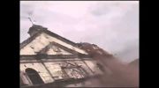Bell tower collapses.