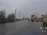 Drunk russian fall of truck