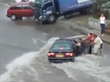 CAR IN THE FLOOD