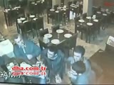 Thugs trash a restaurant in Turkay