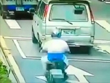 One Lucky Scooter Rider