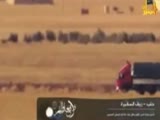 Syrian soldiers succesfully destroy a Shabiha supply vehicle