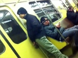 The guy from Uzbekistan masturbating in the metro, it is noticed the girl and start laughing