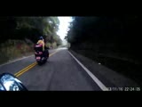 Motorcyclist loses control and causes a head on with another rider